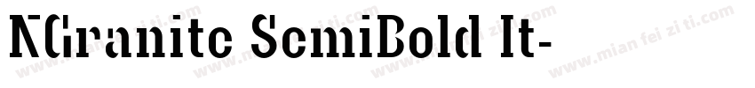 NGranite SemiBold It字体转换